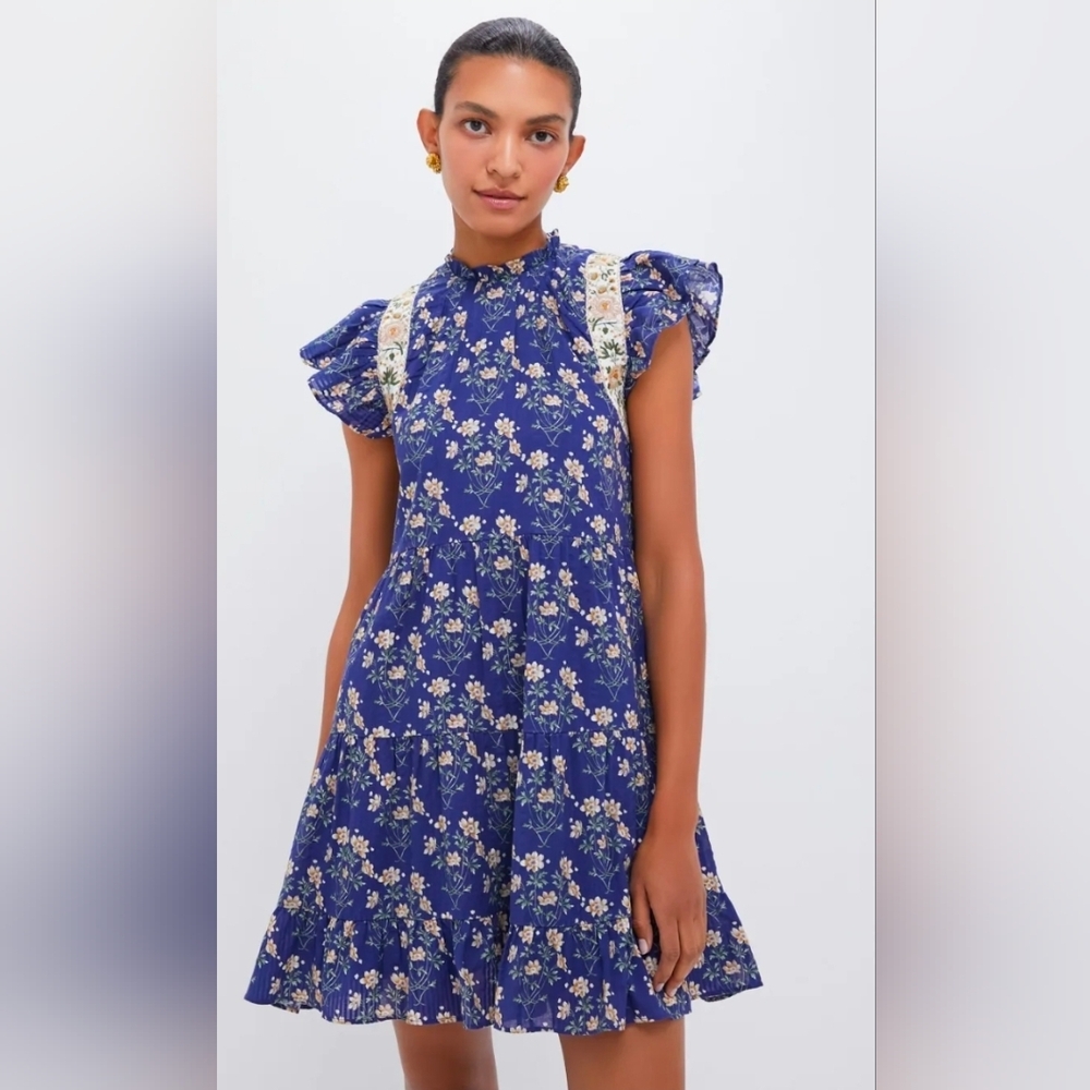 Sea New York Navy Floral Mini Dress